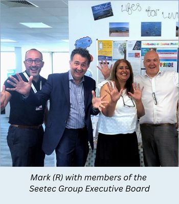 Mark Harrison (pictured right) with members of the Group Executive Board