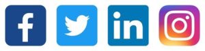 Facebook, Twitter, LinkedIn and Instagram logos
